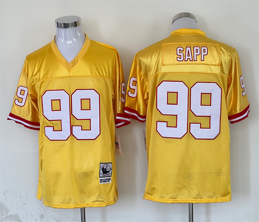 Men's Tampa Bay Buccaneers Warren Sapp Mitchell & Ness Yellow Legacy Jersey